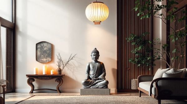 10 idées créatives pour intégrer des têtes de bouddha dans votre déco